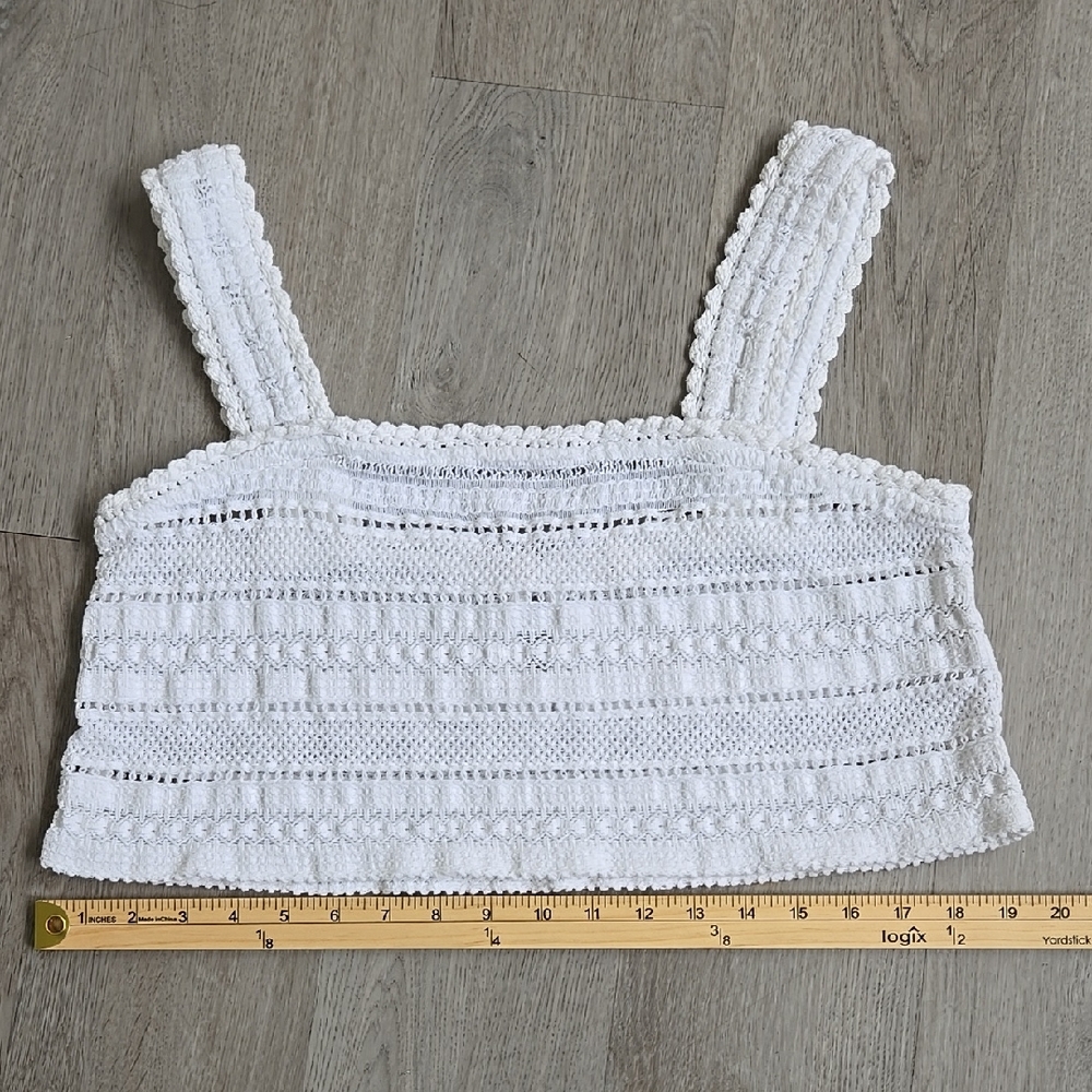 Aerie Crochet Textured Crop Top Size L - Picture 13 of 15